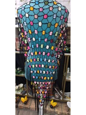 Micro crochet and bead shawl